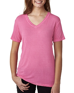 J America JA8132 Ladies&#39; Oasis Wash V-Neck T-Shirt