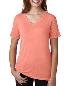 J America JA8132 Ladies&#39; Oasis Wash V-Neck T-Shirt