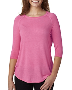 J America JA8232 Ladies&#39; Oasis Wash 3/4-Sleeve T-Shirt