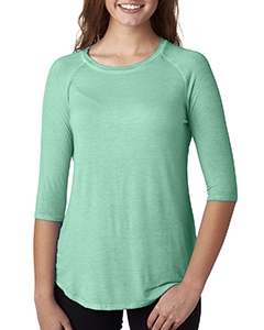 J America JA8232 Ladies&#39; Oasis Wash 3/4-Sleeve T-Shirt