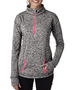 J America JA8617 Ladies&#39; Cosmic Fleece Quarter-Zip