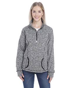 J America JA8617 Ladies&#39; Cosmic Fleece Quarter-Zip