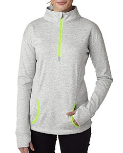 J America JA8617 Ladies&#39; Cosmic Fleece Quarter-Zip