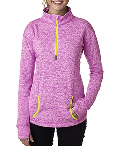 J America JA8617 Ladies&#39; Cosmic Fleece Quarter-Zip