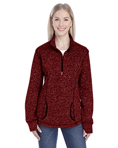 J America JA8617 Ladies&#39; Cosmic Fleece Quarter-Zip