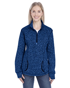 J America JA8617 Ladies&#39; Cosmic Fleece Quarter-Zip