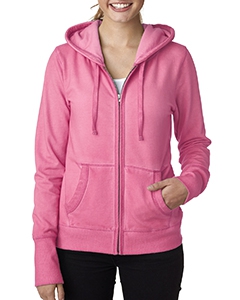 J America JA8665 Ladies&#39; Oasis Wash Full-Zip Hood