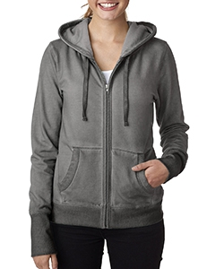 J America JA8665 Ladies&#39; Oasis Wash Full-Zip Hood