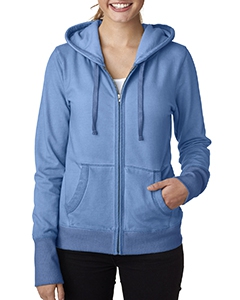 J America JA8665 Ladies&#39; Oasis Wash Full-Zip Hood