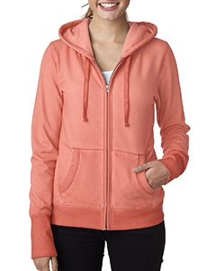 J America JA8665 Ladies&#39; Oasis Wash Full-Zip Hood