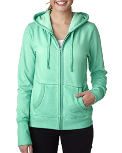 J America JA8665 Ladies&#39; Oasis Wash Full-Zip Hood