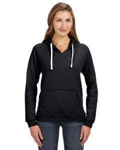 J America JA8836 Ladies&#39; Sydney Brushed V-Neck Hood