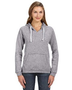 J America JA8836 Ladies&#39; Sydney Brushed V-Neck Hood