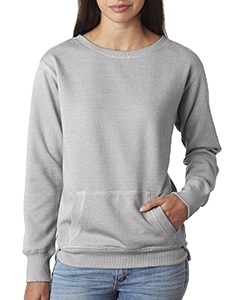 J America JA8867 Ladies&#39; Glitter French Terry Crew