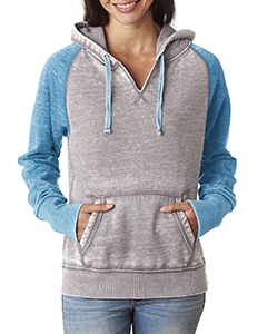 J America JA8926 Ladies&#39; Zen Contrast Pullover Hood