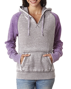 J America JA8926 Ladies&#39; Zen Contrast Pullover Hood