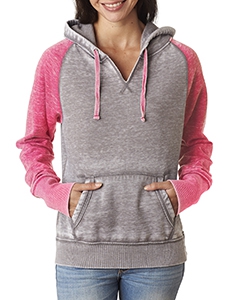 J America JA8926 Ladies&#39; Zen Contrast Pullover Hood