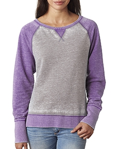 J America JA8927 Ladies&#39; Zen Contrast Crew