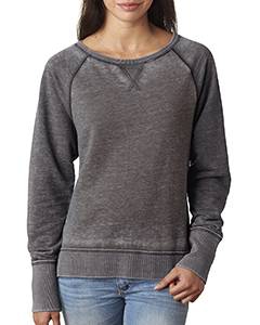 J America JA8927 Ladies&#39; Zen Contrast Crew