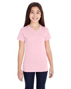 LAT 2607 Girls V-Neck Fine Jersey T-Shirt