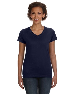 LAT 3507 Ladies&#39; Fine Jersey V-Neck Longer Length T-Shirt