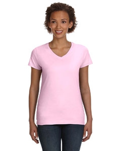 LAT 3507 Ladies&#39; Fine Jersey V-Neck Longer Length T-Shirt