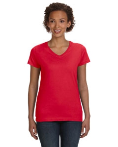 LAT 3507 Ladies&#39; Fine Jersey V-Neck Longer Length T-Shirt