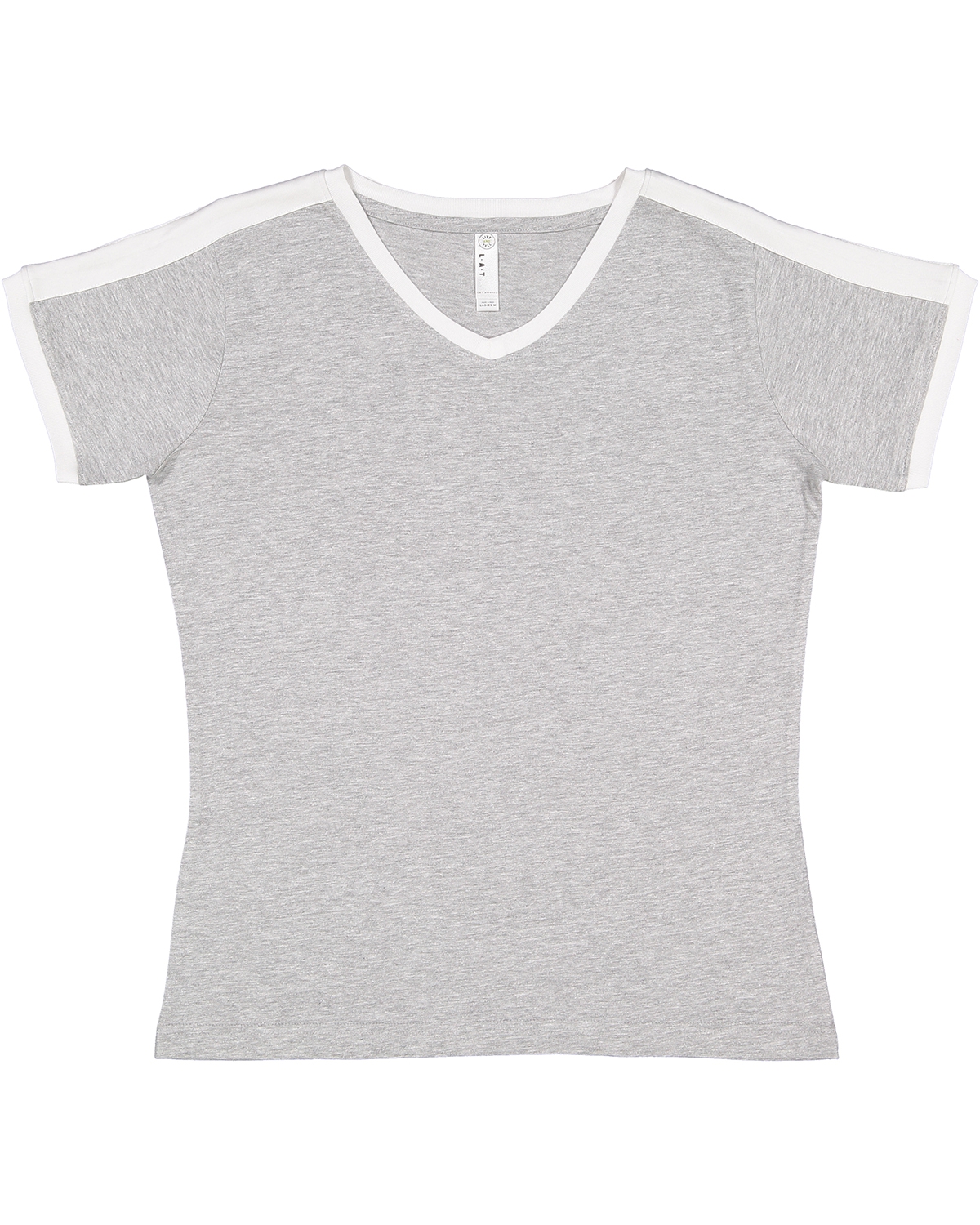 LAT 3532 Ladies&#39; Soccer Ringer Fine Jersey T-Shirt