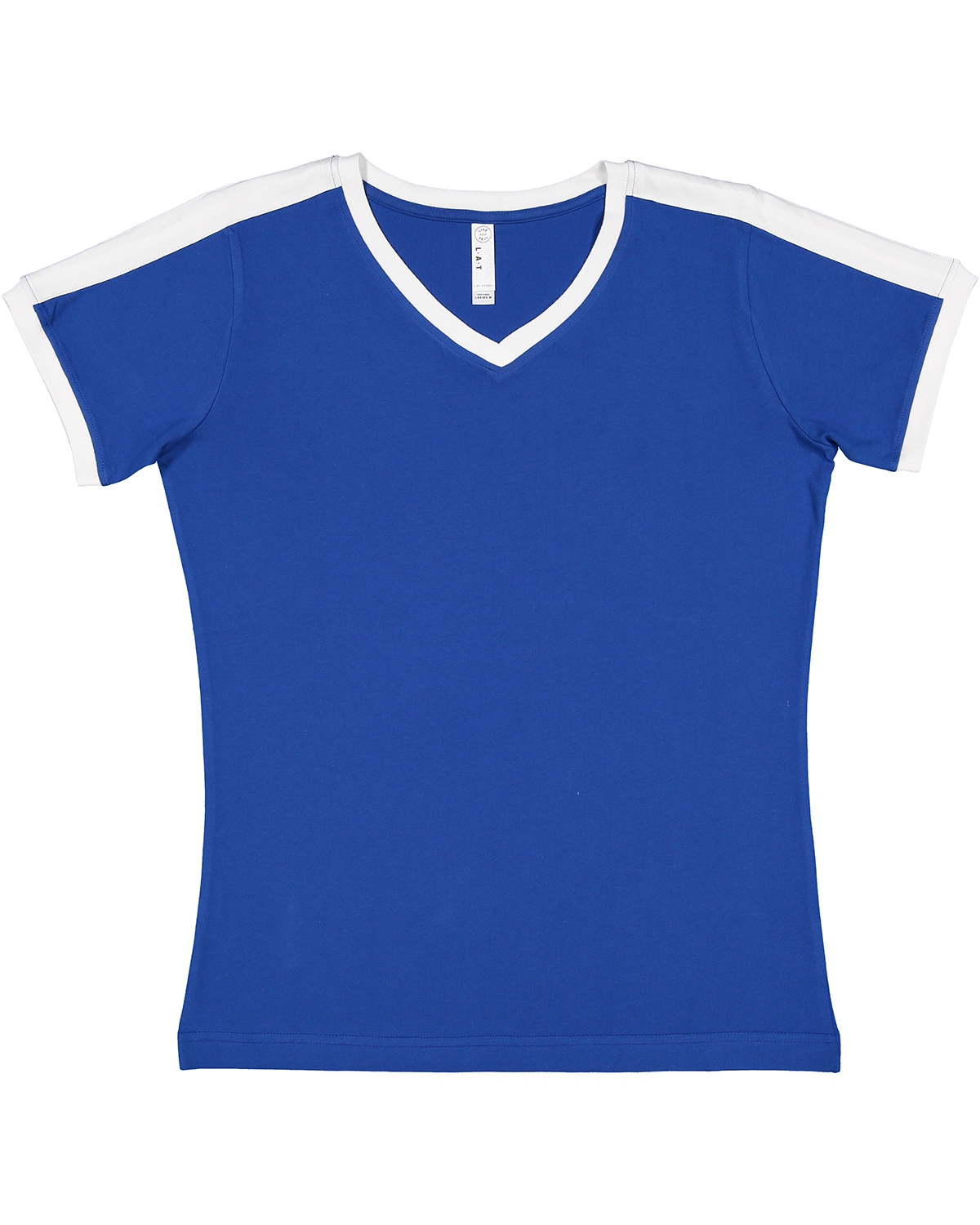 LAT 3532 Ladies&#39; Soccer Ringer Fine Jersey T-Shirt