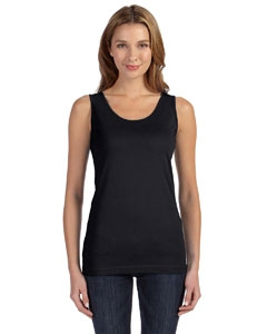 LAT 3690 Juniors&#39; Fine Jersey Longer Length Tank