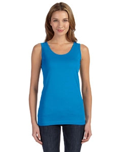 LAT 3690 Juniors&#39; Fine Jersey Longer Length Tank