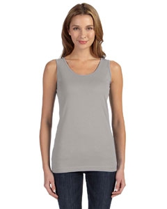 LAT 3690 Juniors&#39; Fine Jersey Longer Length Tank