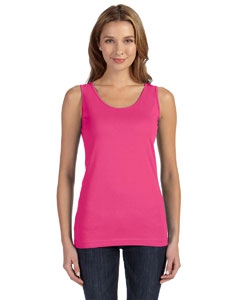 LAT 3690 Juniors&#39; Fine Jersey Longer Length Tank