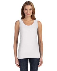 LAT 3690 Juniors&#39; Fine Jersey Longer Length Tank