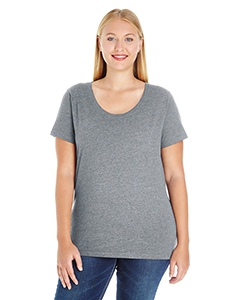 LAT 3804 Ladies&#39; Curvy Premium Jersey T-Shirt - GRANITE HEATHER