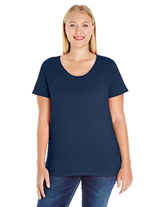 LAT 3804 Ladies&#39; Curvy Premium Jersey T-Shirt - NAVY