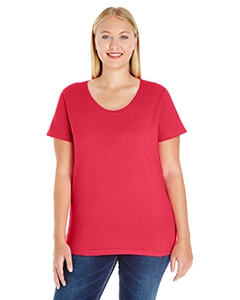 LAT 3804 Ladies&#39; Curvy Premium Jersey T-Shirt - RED