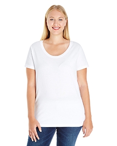 LAT 3804 Ladies&#39; Curvy Premium Jersey T-Shirt - WHITE