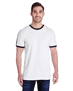 LAT 6932 Men&#39;s Soccer Ringer Fine Jersey T-Shirt