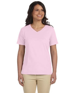 LAT L-3587 Ladies&#39; Combed Ringspun Jersey V-Neck T-Shirt