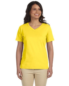 LAT L-3587 Ladies&#39; Combed Ringspun Jersey V-Neck T-Shirt