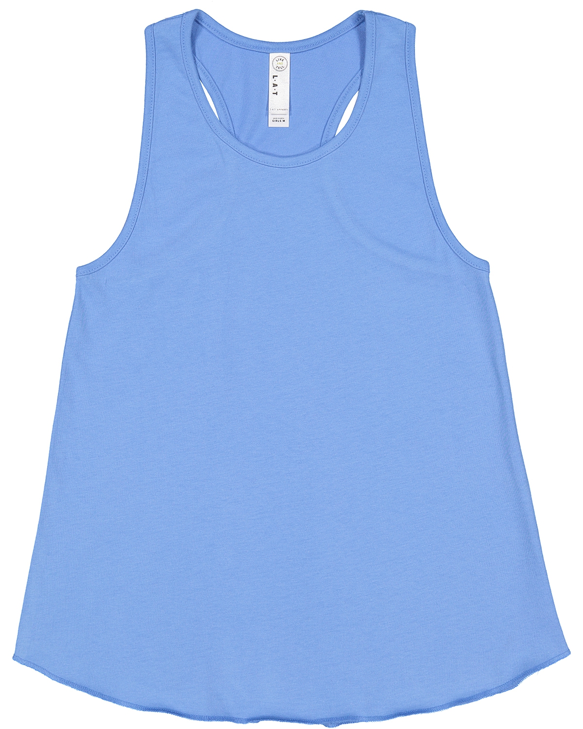 LAT LA2621 Girls&#39; Relaxed Racerback Premium Jersey Tank