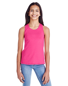 LAT LA2621 Girls&#39; Relaxed Racerback Premium Jersey Tank