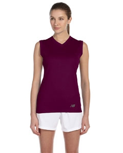 New Balance N7117L Ladies&#39; Ndurance&#174; Athletic V-Neck  Workout T-Shirt