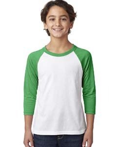 Next Level 3352 Youth CVC 3/4-Sleeve Raglan Tee