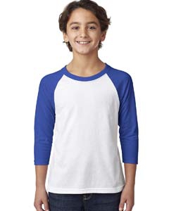 Next Level 3352 Youth CVC 3/4-Sleeve Raglan Tee