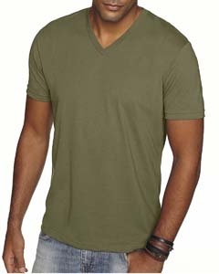 Next Level 6440 Men&#39;s Premium Fitted Sueded V-Neck Tee