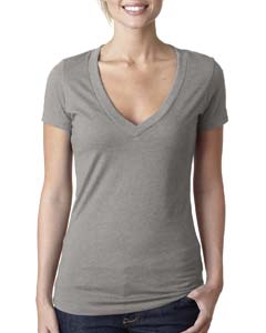 Next Level 6640 Ladies&#39; CVC Deep V Tee