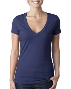 Next Level 6640 Ladies&#39; CVC Deep V Tee