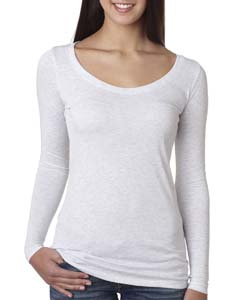 Next Level 6731 Ladies&#39; Triblend Long-Sleeve Scoop Tee